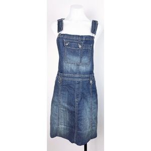 Gloria Vanderbuilt Denim Overalls Dress Size Large